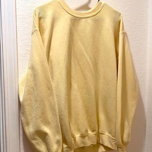Brandy Melville yellow oversized crewneck